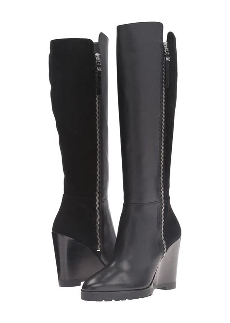 michael kors clara knee boots|michael kors burnished platform boots.